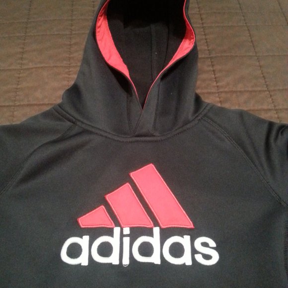 Adidas  Hoodie Sweater Sweatshirt Black(embroidered) Climawarm - Picture 3 of 9